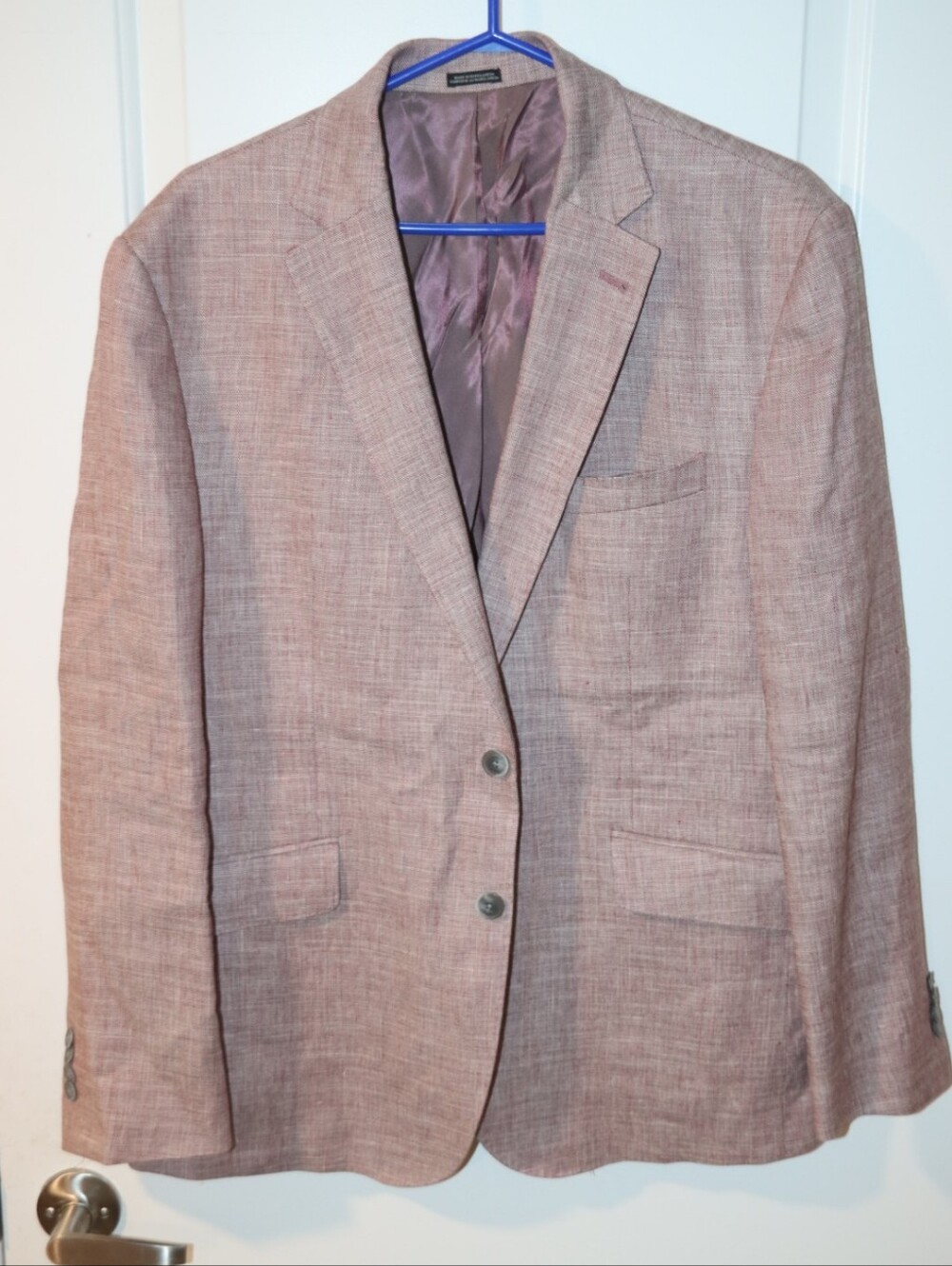 Joseph Abboud Light Brown Linen-Blend Sport Coat Slim Fit